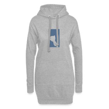 Hockey sur glace Sports d’hiver Bodycheck - Sweat-shirt à capuche long Femme - gris chiné - Devant