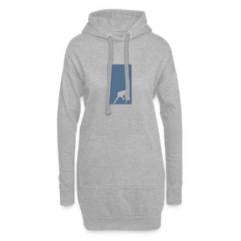 Arrière latéral de footballeur de football américain - Sweat-shirt à capuche long Femme - gris chiné - Devant