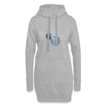 Yoga de la méditation de puissance - Sweat-shirt à capuche long Femme - gris chiné - Devant