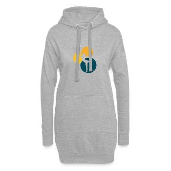 Méditation de puissance Pilates - Sweat-shirt à capuche long Femme - gris chiné - Devant