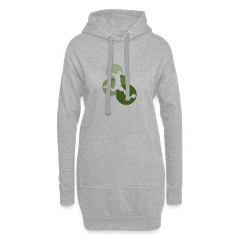 Soccer Soccer - Sweat-shirt à capuche long Femme - gris chiné - Devant
