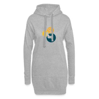 VTT Descente - Sweat-shirt à capuche long Femme - gris chiné - Devant