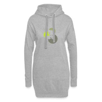Downhill Trail - Hoodie-Kleid - Grau meliert - Vorne