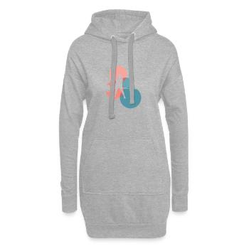 Gymnase d’haltérophilie - Sweat-shirt à capuche long Femme - gris chiné - Devant