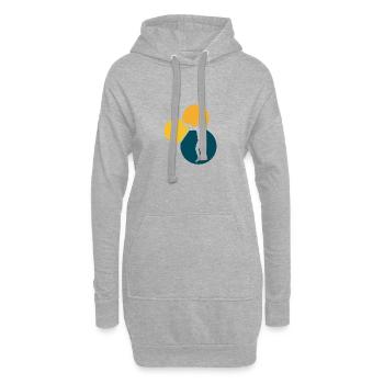 Intercrosse LSM - Sweat-shirt à capuche long Femme - gris chiné - Devant