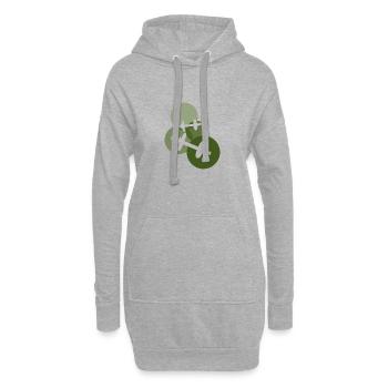Haltérophilie Haltérophilie - Sweat-shirt à capuche long Femme - gris chiné - Devant
