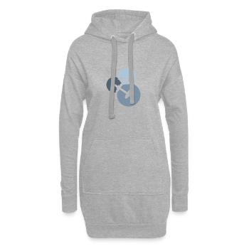 Musculation Musculation - Sweat-shirt à capuche long Femme - gris chiné - Devant