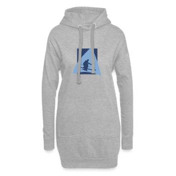 Skifahren Schifahren - Hoodie-Kleid - Grau meliert - Vorne