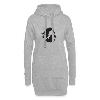 Football américain Football américain - Sweat-shirt à capuche long Femme - gris chiné - Devant