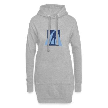 Bâton de hockey sur gazon de hockey intérieur - Sweat-shirt à capuche long Femme - gris chiné - Devant