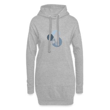 Banken Banking Bänker - Hoodie-Kleid - Grau meliert - Vorne