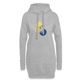 Abeilles Abeilles en nid d’abeille - Sweat-shirt à capuche long Femme - gris chiné - Devant