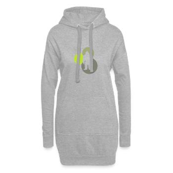 Big foot Yeti Bigfoot Yeti - Hoodie-Kleid - Grau meliert - Vorne