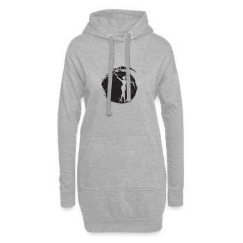 Bâton de tournage de tige Bâton de tournage Bâton de tournage Bâton de tournage de bâton de Twirling - Sweat-shirt à capuche long Femme - gris chiné - Devant