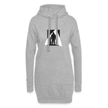 Yeti Bigfoot Lochness Bigfoot - Hoodie-Kleid - Grau meliert - Vorne