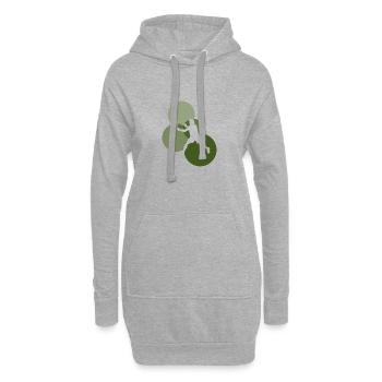 Raquettes de squash Joueurs de squash Raquettes de squash - Sweat-shirt à capuche long Femme - gris chiné - Devant