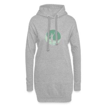 Rod Turning Rod Turning Twirling Twirling - Sweat-shirt à capuche long Femme - gris chiné - Devant