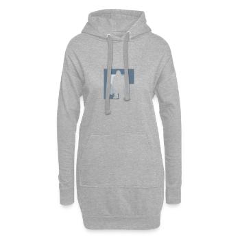 Yeti Lochness Big foot - Sweat-shirt à capuche long Femme - gris chiné - Devant
