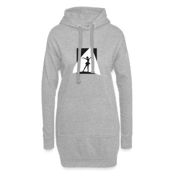 Danseuse de ballet Opéra Danseuse de ballet - Sweat-shirt à capuche long Femme - gris chiné - Devant