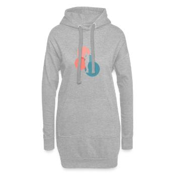Beatboxer Beatbox Streetmind - Sweat-shirt à capuche long Femme - gris chiné - Devant
