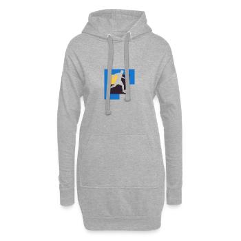 Beach Soccer Fußballspieler Fußballspieler - Hoodie-Kleid - Grau meliert - Vorne