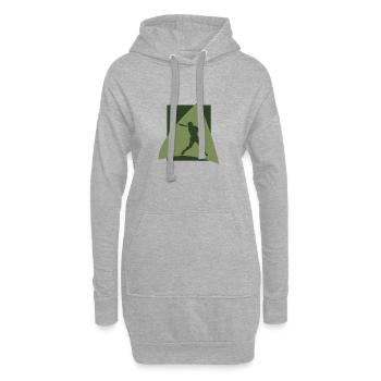 Joueur de baseball et de softball Joueur de softball - Sweat-shirt à capuche long Femme - gris chiné - Devant