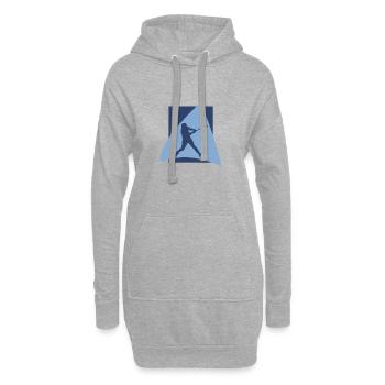 Baseball Softball Bat Softball Bat - Sweat-shirt à capuche long Femme - gris chiné - Devant