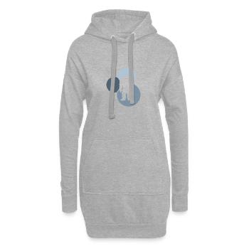 Big foot Yeti Big foot Bigfoot - Hoodie-Kleid - Grau meliert - Vorne