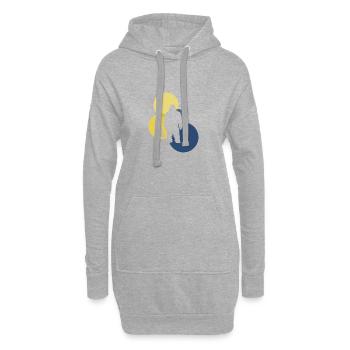 Big foot Big foot Yeti Bigfoot - Hoodie-Kleid - Grau meliert - Vorne