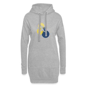 Beachball Fußballspieler Beachball - Hoodie-Kleid - Grau meliert - Vorne