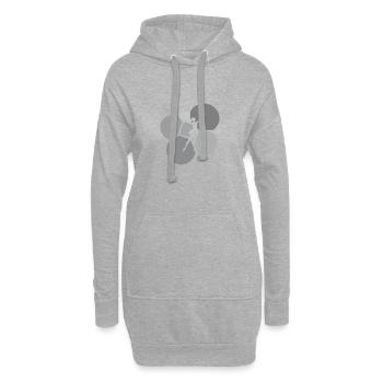 Danseuse de ballet Danseuse de ballet Opéra - Sweat-shirt à capuche long Femme - gris chiné - Devant
