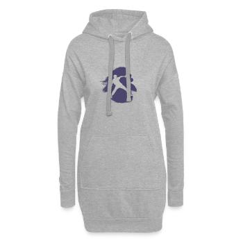Balle de tennis de table Tennis de table Joueur de tennis de table - Sweat-shirt à capuche long Femme - gris chiné - Devant