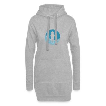 Abeille abeilles nid d’abeille - Sweat-shirt à capuche long Femme - gris chiné - Devant