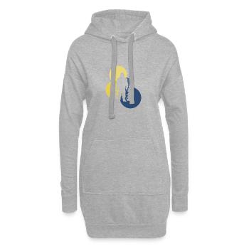 Big foot Bigfoot Lochness Yéti - Sweat-shirt à capuche long Femme - gris chiné - Devant