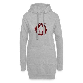 Big foot Lochness Yeti Big foot - Hoodie-Kleid - Grau meliert - Vorne