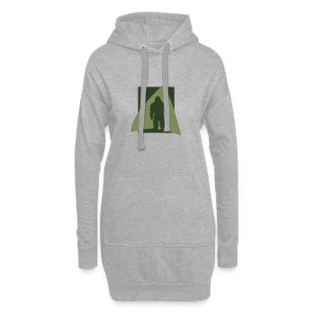 Yeti Bigfoot Lochness Big foot - Sweat-shirt à capuche long Femme - gris chiné - Devant