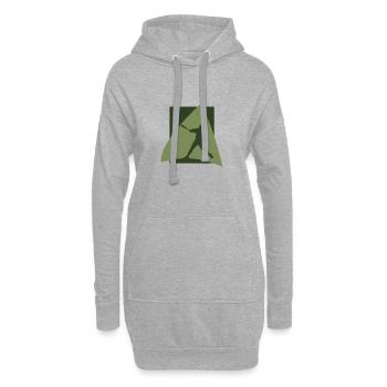 Joueur de softball Pichet de softball - Sweat-shirt à capuche long Femme - gris chiné - Devant