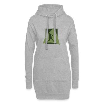 Baseball Softball Bat Baseball - Sweat-shirt à capuche long Femme - gris chiné - Devant