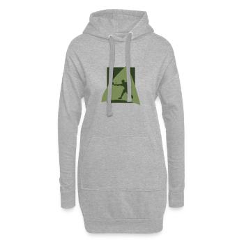 Jeu de pickleball Jeu de pickleball de tennis - Sweat-shirt à capuche long Femme - gris chiné - Devant