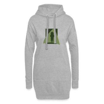 Beekeeping Nektar Bienen - Hoodie-Kleid - Grau meliert - Vorne