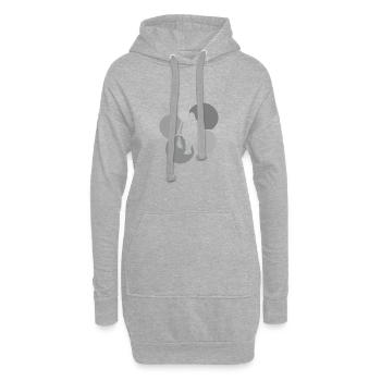 Big foot Bigfoot Yeti Big foot - Hoodie-Kleid - Grau meliert - Vorne