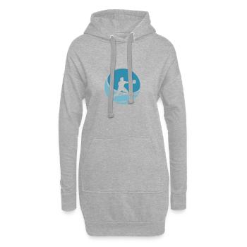 Schläger Schläger Squash Squashspieler - Hoodie-Kleid - Grau meliert - Vorne