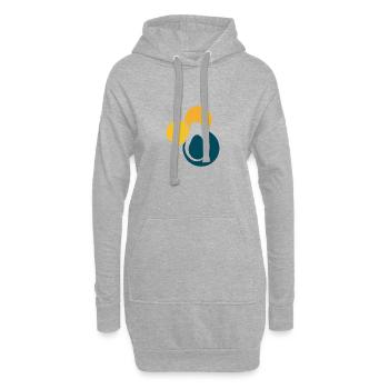 Frühstück Toast Avocadotoast - Hoodie-Kleid - Grau meliert - Vorne