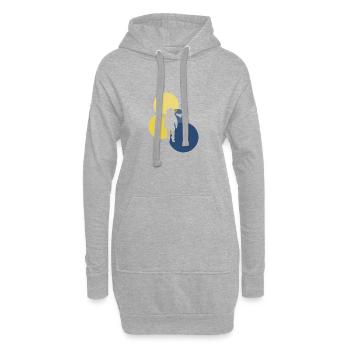 Abeilles Abeille Abeille - Sweat-shirt à capuche long Femme - gris chiné - Devant