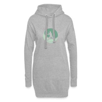 Schläger Squash Squash Spieler Squashschläger - Hoodie-Kleid - Grau meliert - Vorne