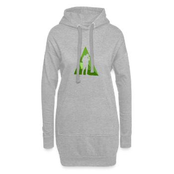 Beatbox Beatboxing Beatbox - Hoodie-Kleid - Grau meliert - Vorne