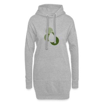Frühstück Vegan Avocadotoast - Hoodie-Kleid - Grau meliert - Vorne