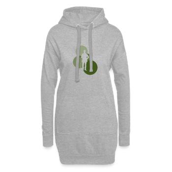 Billardspielerin Billardkugel Billard - Hoodie-Kleid - Grau meliert - Vorne
