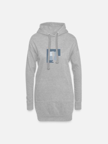 Beatbox DJ DJ - Sweat-shirt à capuche long Femme - gris chiné