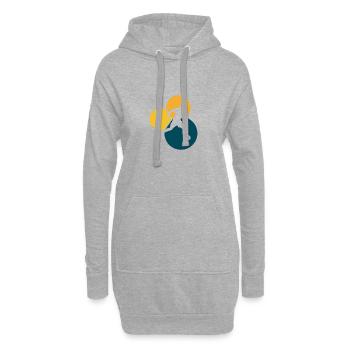 Ballon de plage Beach Soccer Football - Sweat-shirt à capuche long Femme - gris chiné - Devant